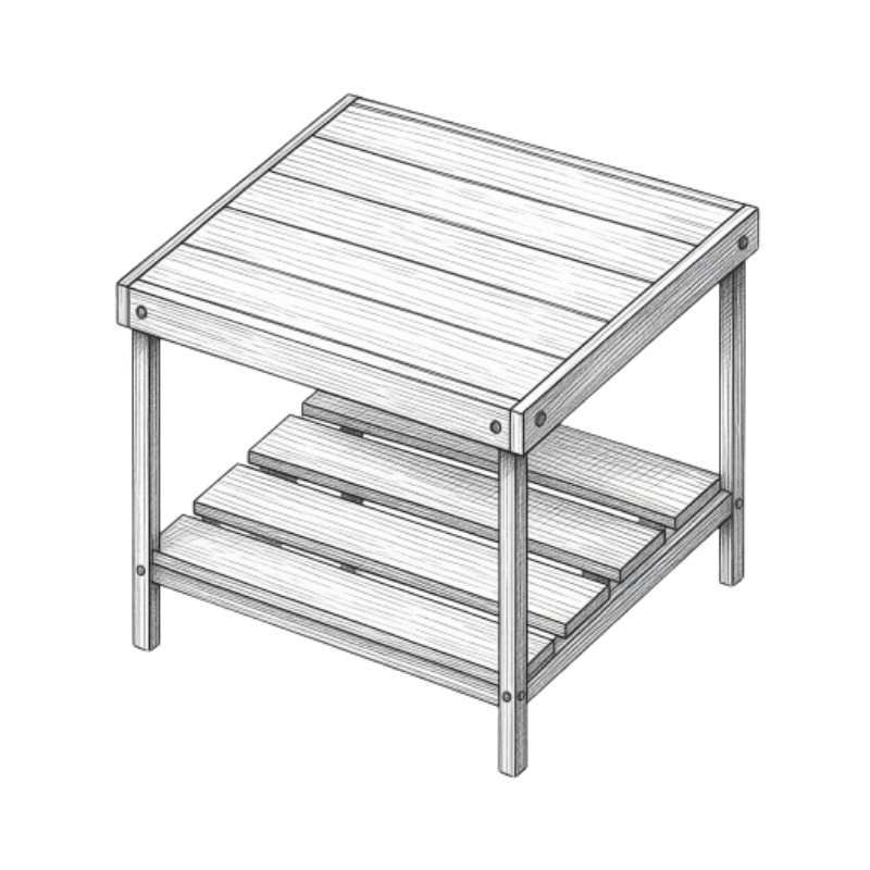 Solid Maple Dart Tyto coffee table in a studio shot — hero image for Dart-style tables.