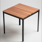 Otus Slim solid Cherry side table, unfinished — 25" × 25" top, 24" tall, studio photo on a neutral background