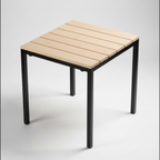 Otus Slim solid Hard Maple side table, unfinished — 25" × 25" top, 24" tall, studio photo on a neutral background