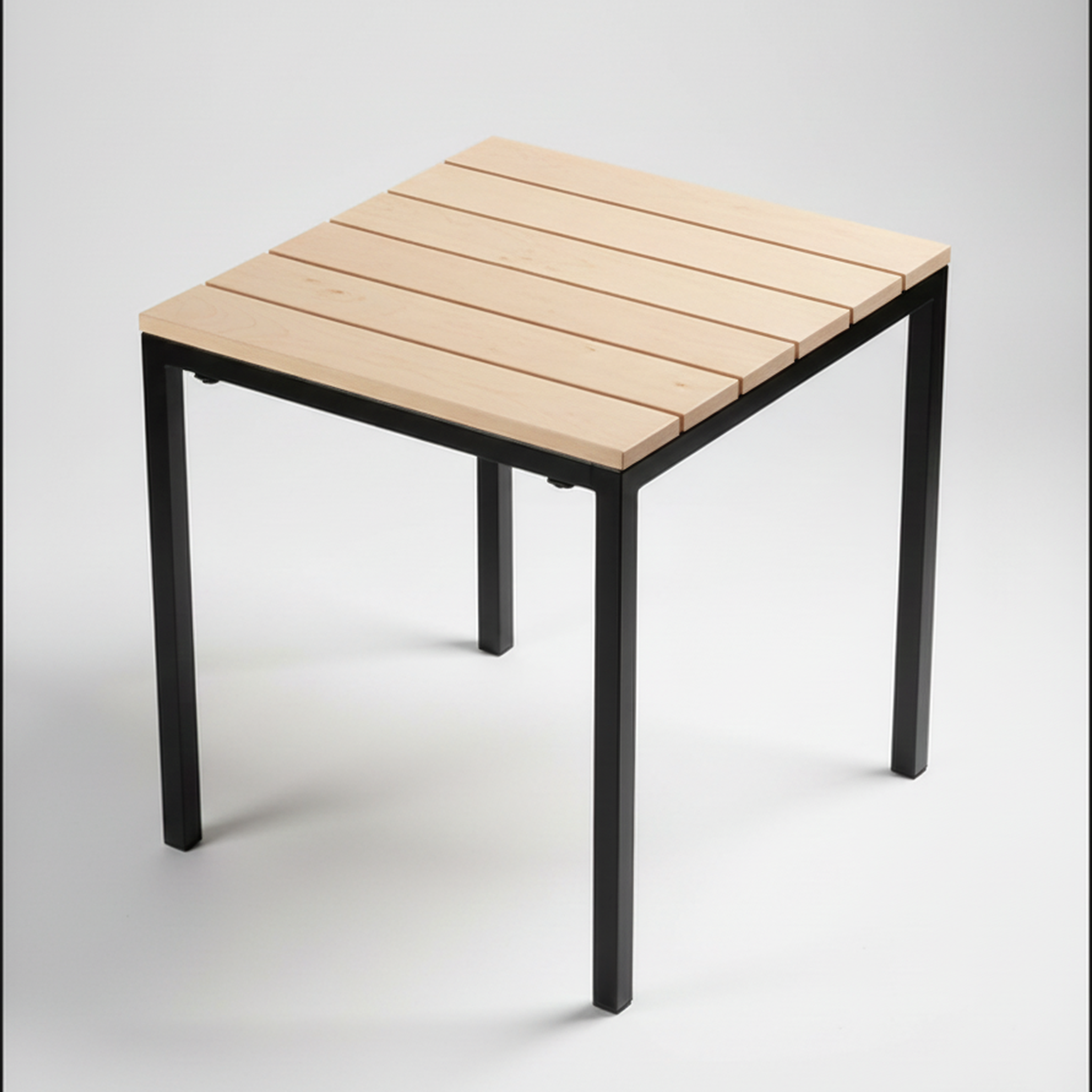 Otus Slim solid Hard Maple side table, unfinished — 25" × 25" top, 24" tall, studio photo on a neutral background