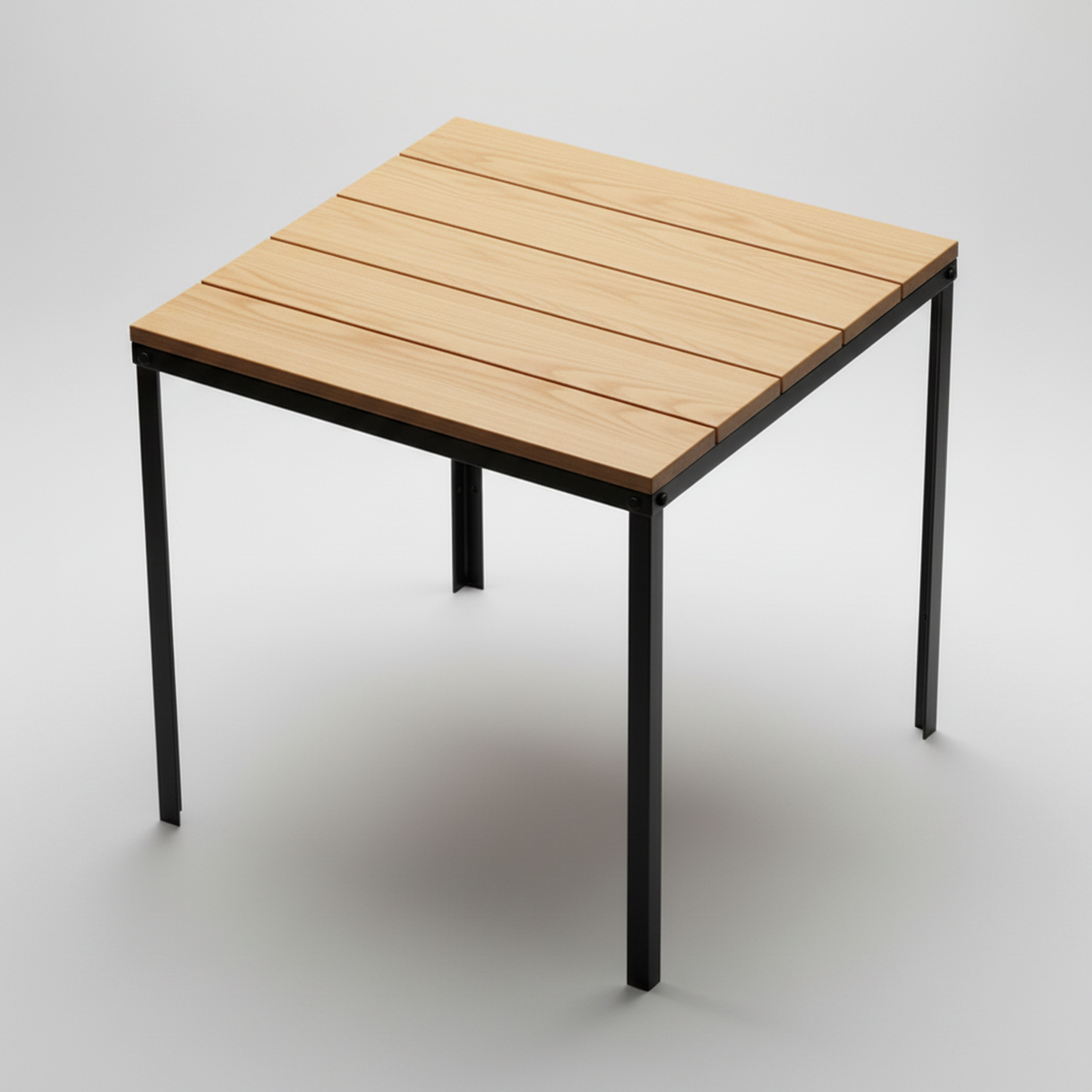 Otus Slim solid Oak side table, unfinished — 25" × 25" top, 24" tall, studio photo on a neutral background