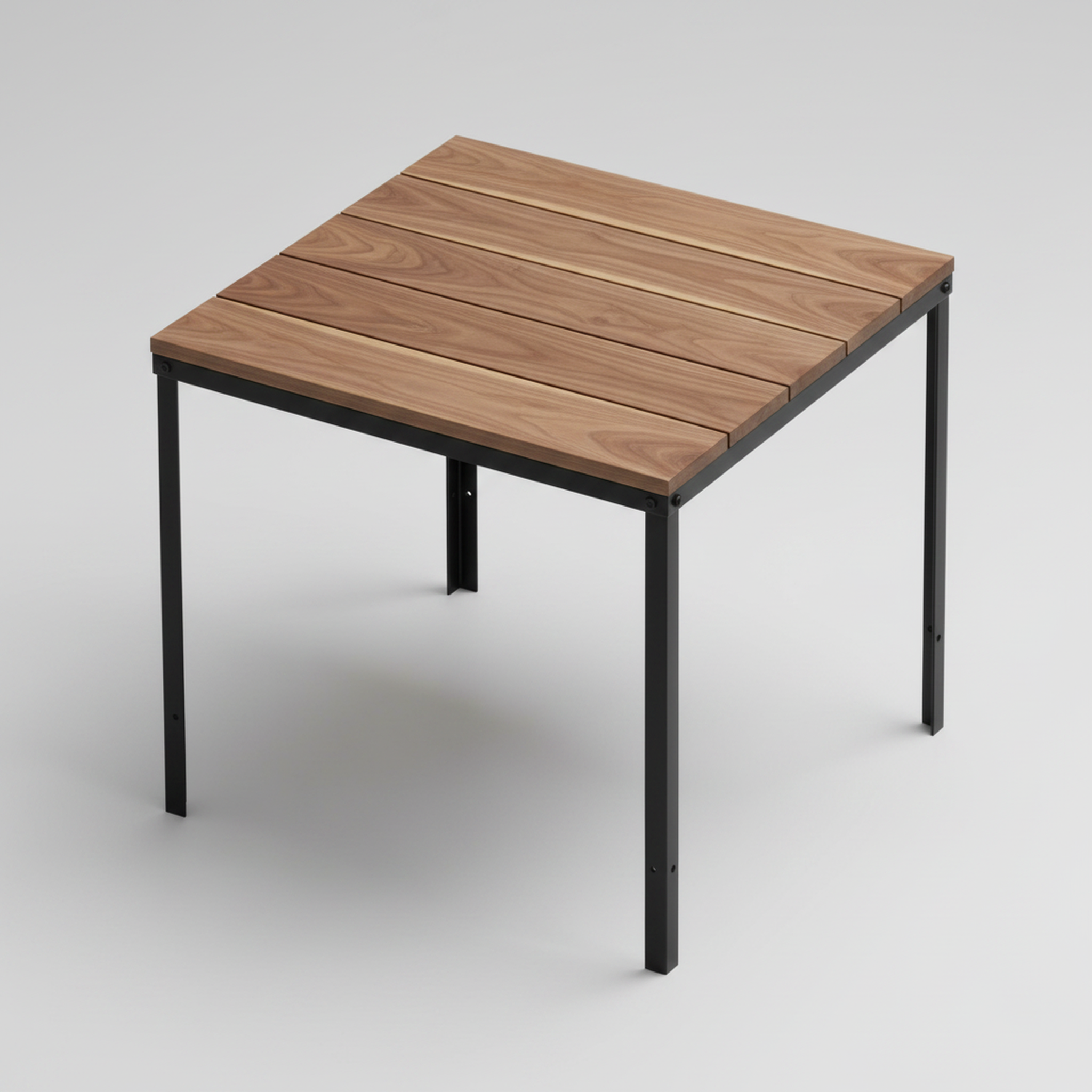 Otus Slim solid Walnut side table, unfinished — 25" × 25" top, 24" tall, studio photo on a neutral background