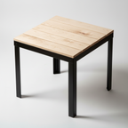 Otus Square solid Hard Maple side table, finished — 26.5" × 26.5" top, 24" tall, studio photo on a neutral background — Finished
