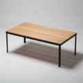Tyto Slim solid Hard Maple coffee table, finished — 45" × 25" top, 18" tall, studio photo on a neutral background